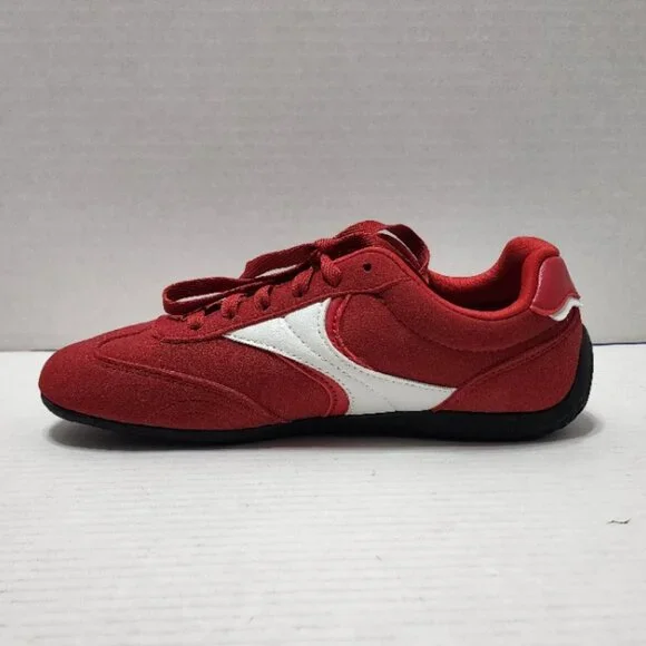 New Avia Lifestyle Sneakers - Red with White - Size 8 - faux suede - Picture 5 of 7